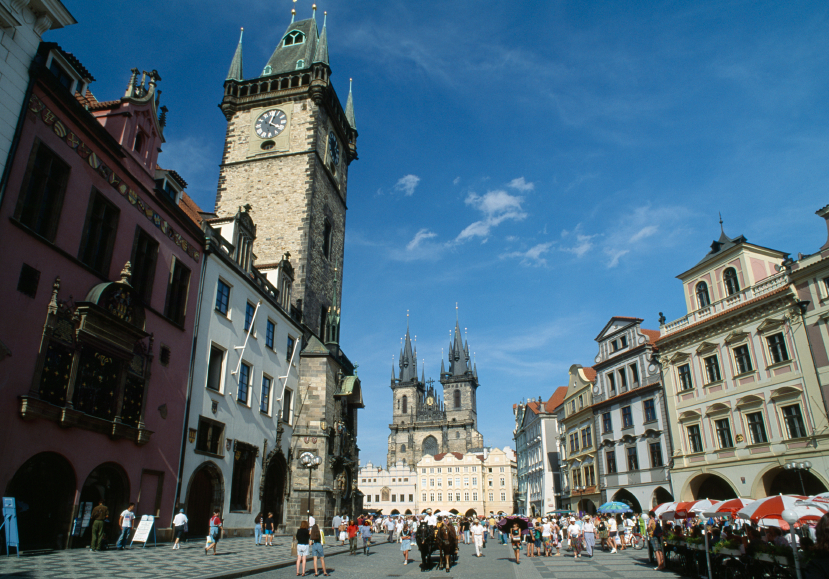 The Old Town Square in Prague, Czech Republic